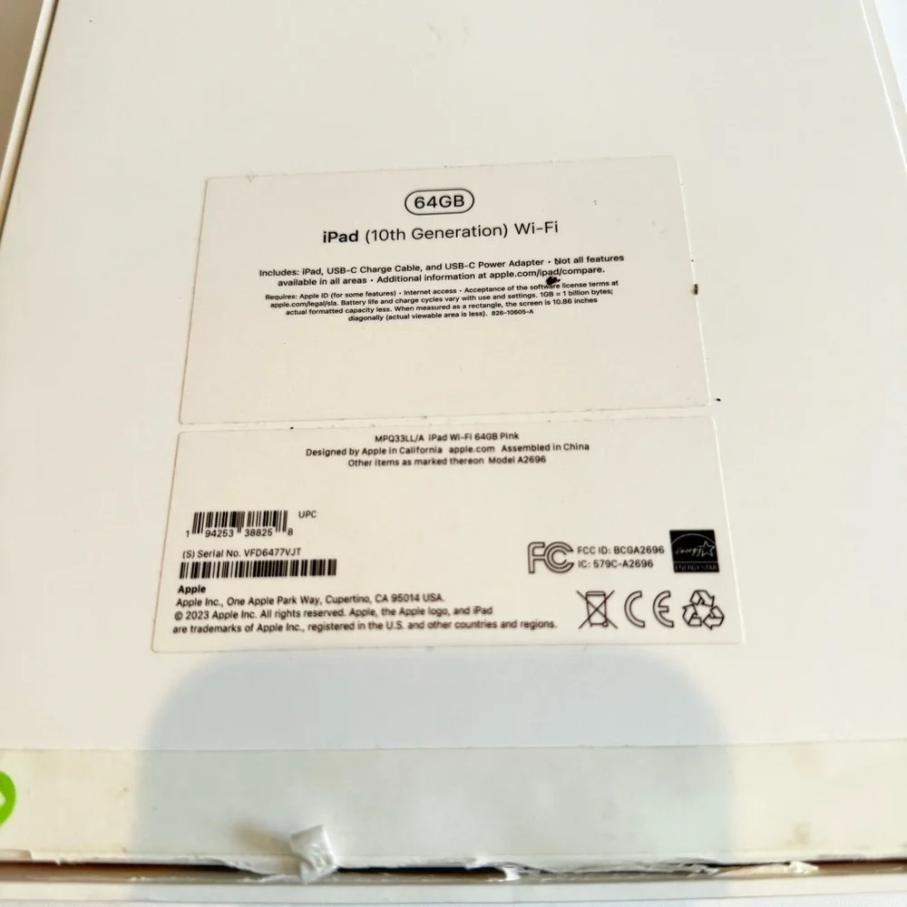 Apple iPad - Pink box only
